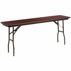 Emma+Oliver Emma And Oliver 6-Foot High Pressure Mahogany Laminate Folding Training Table