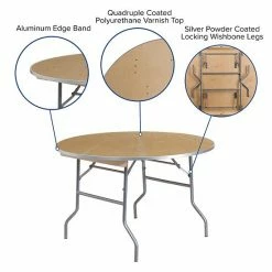 Emma+Oliver Emma And Oliver 4-Foot Round HEAVY DUTY Birchwood Folding Banquet Table With METAL Edges 7 Emma+Oliver Emma And Oliver 4-Foot Round HEAVY DUTY Birchwood Folding Banquet Table With METAL Edges -Emma+Oliver shop unnamed file 6513