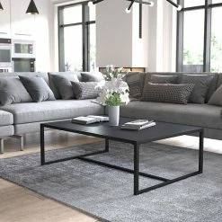 Emma+Oliver Emma And Oliver All-Weather Commercial Grade Indoor/Outdoor Steel Patio Coffee Table In Black -Emma+Oliver shop unnamed file 6523