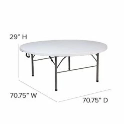 Emma+Oliver Emma And Oliver 5.89-Foot Round Bi-Fold Granite White Plastic Banquet Folding Table With Handle 9 Emma+Oliver Emma And Oliver 5.89-Foot Round Bi-Fold Granite White Plastic Banquet Folding Table With Handle -Emma+Oliver shop unnamed file 6530
