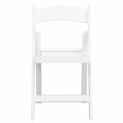Emma+Oliver Emma And Oliver 2 Pack White Resin Slatted Party & Rental Folding Chair Indoor Outdoor -Emma+Oliver shop unnamed file 6533