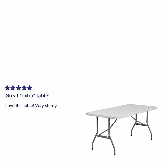 Emma+Oliver Emma and Oliver 5-Foot Granite White Plastic Folding Table - Banquet / Event Folding Table Emma+Oliver Emma And Oliver 5-Foot Granite White Plastic Folding Table - Banquet / Event Folding Table -Emma+Oliver shop unnamed file 6554