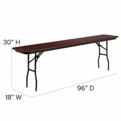 Emma+Oliver Emma And Oliver 8-Foot Mahogany Melamine Laminate Folding Training/Seminar Table - Event Table 9 Emma+Oliver Emma And Oliver 8-Foot Mahogany Melamine Laminate Folding Training/Seminar Table - Event Table -Emma+Oliver shop unnamed file 6571