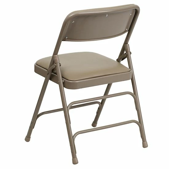 Emma+Oliver Emma and Oliver 4 Pack Curved Triple Braced Black Vinyl Metal Folding Chair Beige Vinylbeige Frame Emma+Oliver Emma And Oliver 4 Pack Curved Triple Braced Black Vinyl Metal Folding Chair Beige Vinylbeige Frame -Emma+Oliver shop unnamed file 6580