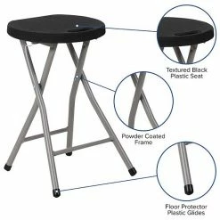 Emma+Oliver Emma And Oliver 2 Pack Foldable Portable Stool With Black Plastic Seat And Titanium Gray Frame 7 Emma+Oliver Emma And Oliver 2 Pack Foldable Portable Stool With Black Plastic Seat And Titanium Gray Frame -Emma+Oliver shop unnamed file 6627