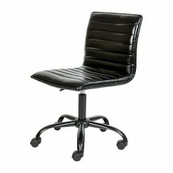 Emma+Oliver Emma And Oliver Low Back Designer Armless Light Gray Ribbed Swivel Task Office Chair Brown Vinylblack Frame 16 Emma+Oliver Emma And Oliver Low Back Designer Armless Light Gray Ribbed Swivel Task Office Chair Brown Vinylblack Frame -Emma+Oliver shop unnamed file 665
