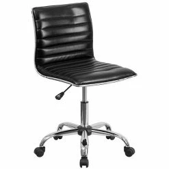 Emma+Oliver Emma And Oliver Low Back Designer Armless Light Gray Ribbed Swivel Task Office Chair Brown Vinylblack Frame 18 Emma+Oliver Emma And Oliver Low Back Designer Armless Light Gray Ribbed Swivel Task Office Chair Brown Vinylblack Frame -Emma+Oliver shop unnamed file 667