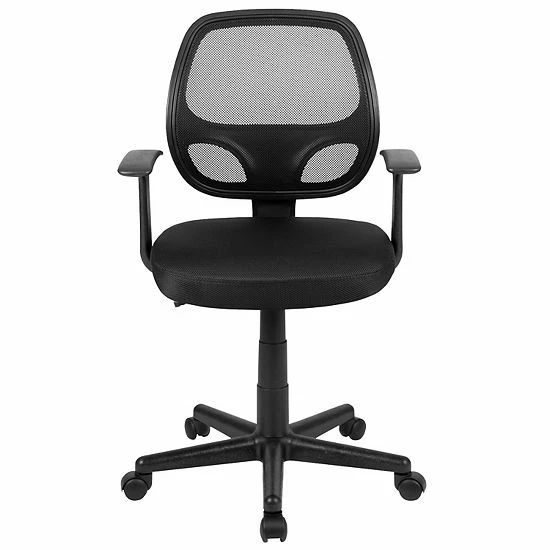 Emma+Oliver Emma And Oliver Mid-Back Black Mesh Swivel Ergonomic Task Office Chair - Arms, BIFMA Certified 4 Emma+Oliver Emma And Oliver Mid-Back Black Mesh Swivel Ergonomic Task Office Chair - Arms, BIFMA Certified - Image 4