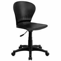 Emma+Oliver Emma And Oliver Low Back Black Plastic Swivel Task Office Chair