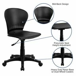 Emma+Oliver Emma And Oliver Low Back Black Plastic Swivel Task Office Chair 7 Emma+Oliver Emma And Oliver Low Back Black Plastic Swivel Task Office Chair -Emma+Oliver shop unnamed file 6696