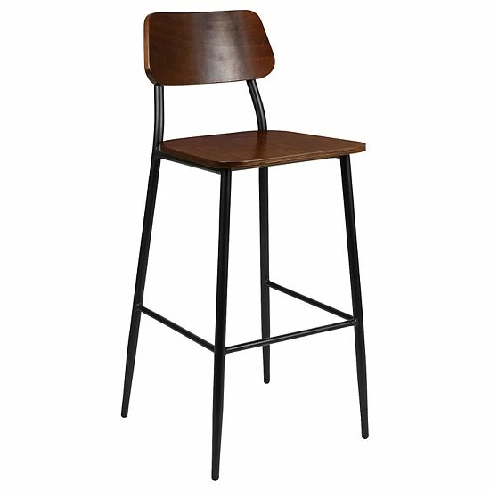 Emma+Oliver Emma and Oliver Industrial Barstool with Gunmetal Steel Frame and Rustic Wood Seat Emma+Oliver Emma And Oliver Industrial Barstool With Gunmetal Steel Frame And Rustic Wood Seat -Emma+Oliver shop unnamed file 6720