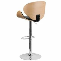 Emma+Oliver Emma And Oliver Walnut Bentwood Adjustable Height Barstool With Curved Back Beech -Emma+Oliver shop unnamed file 6729