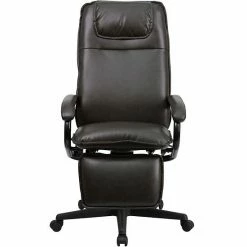 Emma+Oliver Emma And Oliver High Back Brown LeatherSoft Executive Reclining Ergonomic Office Chair With Arms Burgundy -Emma+Oliver shop unnamed file 6734