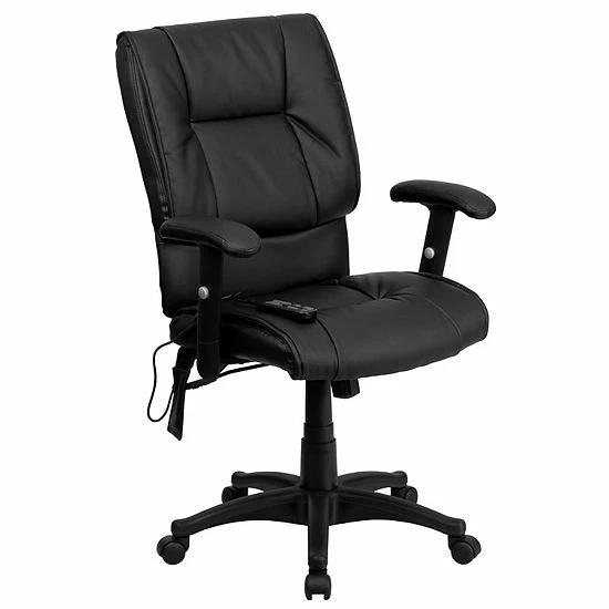 Emma+Oliver Emma and Oliver Mid-Back Ergonomic Massage Black LeatherSoft Executive Arm Office Chair Emma+Oliver Emma And Oliver Mid-Back Ergonomic Massage Black LeatherSoft Executive Arm Office Chair -Emma+Oliver shop unnamed file 6737