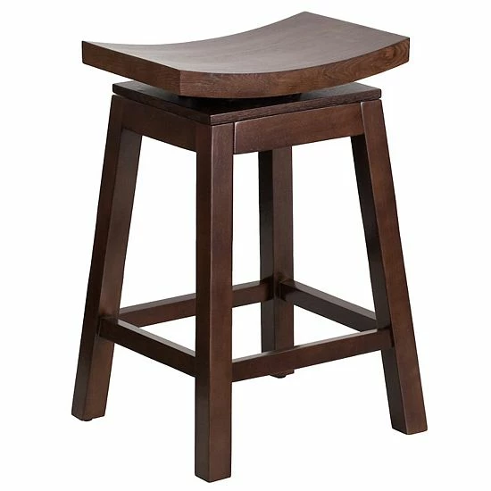 Emma+Oliver Emma and Oliver 26"H Saddle Cappuccino Wood Counter Stool with Auto Seat Return Emma+Oliver Emma And Oliver 26"H Saddle Cappuccino Wood Counter Stool With Auto Seat Return -Emma+Oliver shop unnamed file 6752