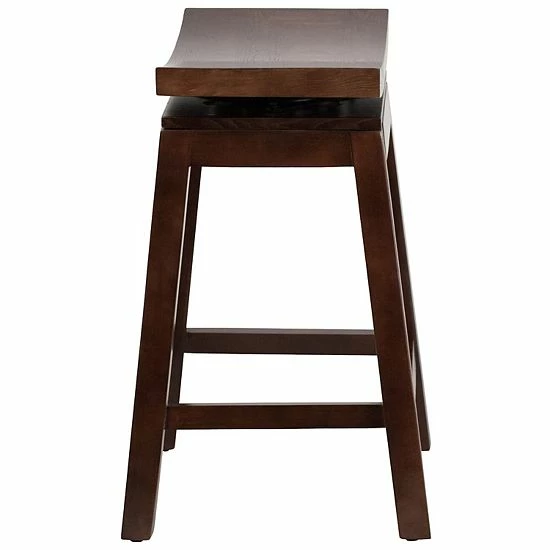 Emma+Oliver Emma and Oliver 26"H Saddle Cappuccino Wood Counter Stool with Auto Seat Return Emma+Oliver Emma And Oliver 26"H Saddle Cappuccino Wood Counter Stool With Auto Seat Return -Emma+Oliver shop unnamed file 6754
