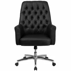 Emma+Oliver Emma And Oliver Mid-Back Traditional Tufted White LeatherSoft Swivel Office Chair With Arms Black 9 Emma+Oliver Emma And Oliver Mid-Back Traditional Tufted White LeatherSoft Swivel Office Chair With Arms Black -Emma+Oliver shop unnamed file 6792