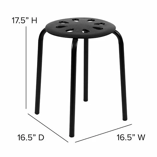 Emma+Oliver Emma and Oliver Plastic Nesting Stack Stools-School/Home, 17.5"Height, Assorted Colors (5 Pack) Black Emma+Oliver Emma And Oliver Plastic Nesting Stack Stools-School/Home, 17.5"Height, Assorted Colors (5 Pack) Black -Emma+Oliver shop unnamed file 6799