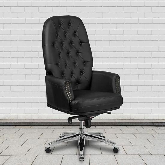 Emma+Oliver Emma And Oliver High Back Traditional Burgundy LeatherSoft Multifunction Ergonomic Office Chair Black 2 Emma+Oliver Emma And Oliver High Back Traditional Burgundy LeatherSoft Multifunction Ergonomic Office Chair Black - Image 2