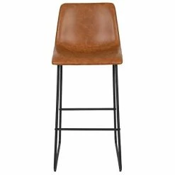 Emma+Oliver Emma And Oliver Set Of 2 Kitchen Bar Height Stool - 30 Inch Dark Brown LeatherSoft Barstool Light Brown -Emma+Oliver shop unnamed file 6813