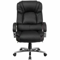 Alternative view of Emma+Oliver Emma And Oliver 500 Lb. Big & Tall Black LeatherSoft Executive Swivel Arm Ergonomic Office Chair