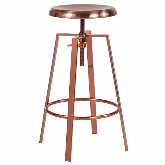 Emma+Oliver Emma and Oliver Industrial Style Barstool with Swivel Lift Seat in Chrome Rose Gold Emma+Oliver Emma And Oliver Industrial Style Barstool With Swivel Lift Seat In Chrome Rose Gold -Emma+Oliver shop unnamed file 6848