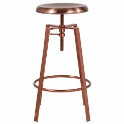Emma+Oliver Emma And Oliver Industrial Style Barstool With Swivel Lift Seat In Chrome Rose Gold 2 Emma+Oliver Emma And Oliver Industrial Style Barstool With Swivel Lift Seat In Chrome Rose Gold -Emma+Oliver shop unnamed file 6850