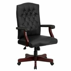 Emma+Oliver Emma And Oliver Martha Washington Burgundy LeatherSoft Executive Swivel Office Chair With Arms Black Leathersoft -Emma+Oliver shop unnamed file 6858