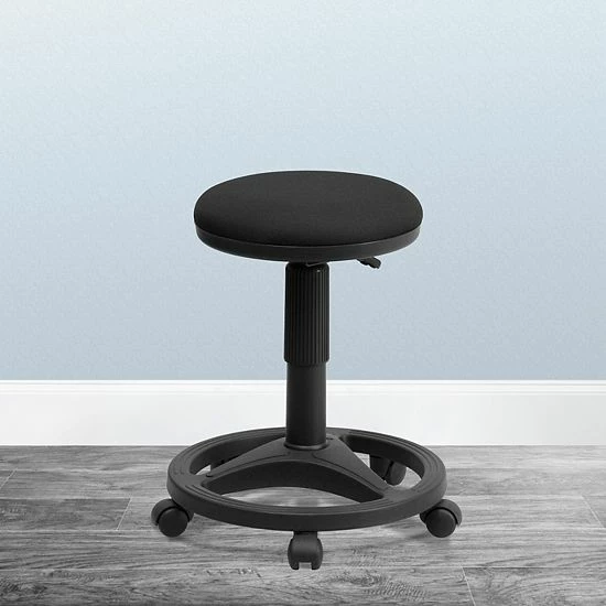 Emma+Oliver Emma and Oliver Black Ergonomic Stool with Foot Ring Emma+Oliver Emma And Oliver Black Ergonomic Stool With Foot Ring -Emma+Oliver shop unnamed file 6860