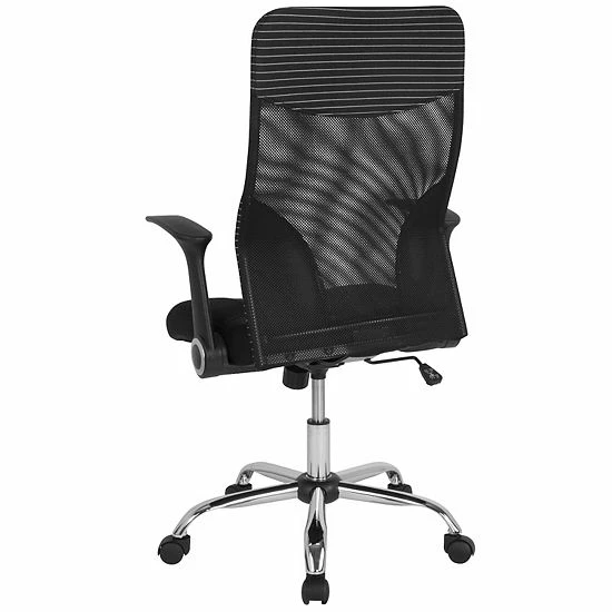 Emma+Oliver Emma And Oliver High Back Black/White Ergonomic Office Chair With Contemporary Mesh Design 5 Emma+Oliver Emma And Oliver High Back Black/White Ergonomic Office Chair With Contemporary Mesh Design - Image 5