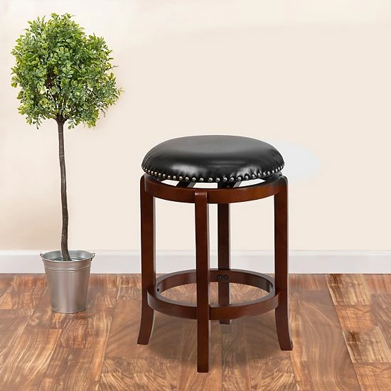 Emma+Oliver Emma and Oliver 24"H Backless Light Cherry Wood Counter Stool Emma+Oliver Emma And Oliver 24"H Backless Light Cherry Wood Counter Stool -Emma+Oliver shop unnamed file 6901