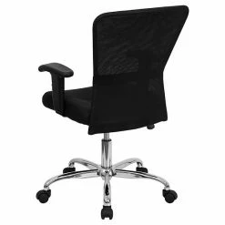 Emma+Oliver Emma And Oliver Mid-Back Black Mesh Contemporary Swivel Task Adjustable Arm Office Chair -Emma+Oliver shop unnamed file 6922