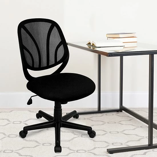 Emma+Oliver Emma And Oliver Mid-Back Black Mesh Swivel Task Office Chair With Flex Bars 2 Emma+Oliver Emma And Oliver Mid-Back Black Mesh Swivel Task Office Chair With Flex Bars - Image 2