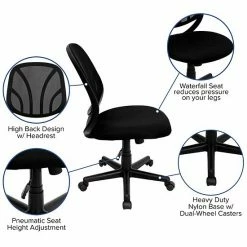 Emma+Oliver Emma And Oliver Mid-Back Black Mesh Swivel Task Office Chair With Flex Bars 7 Emma+Oliver Emma And Oliver Mid-Back Black Mesh Swivel Task Office Chair With Flex Bars -Emma+Oliver shop unnamed file 6944