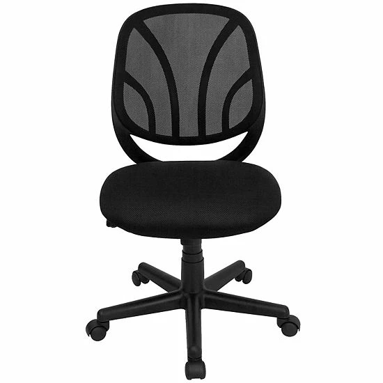 Emma+Oliver Emma And Oliver Mid-Back Black Mesh Swivel Task Office Chair With Flex Bars 4 Emma+Oliver Emma And Oliver Mid-Back Black Mesh Swivel Task Office Chair With Flex Bars - Image 4