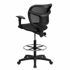 Emma+Oliver Emma And Oliver Mid-Back Black Mesh Back Height Adjustable Drafting Chair 7 Emma+Oliver Emma And Oliver Mid-Back Black Mesh Back Height Adjustable Drafting Chair -Emma+Oliver shop unnamed file 6954