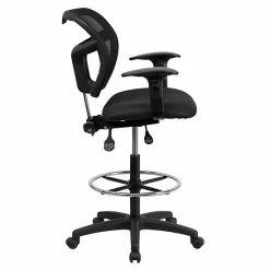 Emma+Oliver Emma And Oliver Mid-Back Black Mesh Back Height Adjustable Drafting Chair 8 Emma+Oliver Emma And Oliver Mid-Back Black Mesh Back Height Adjustable Drafting Chair -Emma+Oliver shop unnamed file 6955