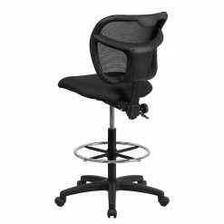 Emma+Oliver Emma And Oliver Mid-Back Black Mesh Drafting Chair With Back Height Adjustment 7 Emma+Oliver Emma And Oliver Mid-Back Black Mesh Drafting Chair With Back Height Adjustment -Emma+Oliver shop unnamed file 6959