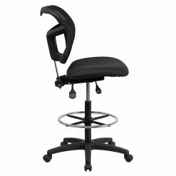 Emma+Oliver Emma And Oliver Mid-Back Black Mesh Drafting Chair With Back Height Adjustment 8 Emma+Oliver Emma And Oliver Mid-Back Black Mesh Drafting Chair With Back Height Adjustment -Emma+Oliver shop unnamed file 6960