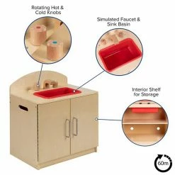 Emma+Oliver Emma And Oliver Children's Wooden Kitchen Sink With Turnable Knobs For Commercial Or Home Use -Emma+Oliver shop unnamed file 6995