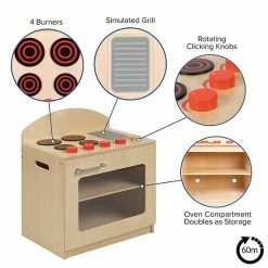Emma+Oliver Emma And Oliver Children's Wooden Kitchen Stove With Turnable Knobs For Commercial Or Home Use 8 Emma+Oliver Emma And Oliver Children's Wooden Kitchen Stove With Turnable Knobs For Commercial Or Home Use -Emma+Oliver shop unnamed file 7000
