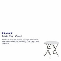 Emma+Oliver Emma And Oliver 2.63-Foot Round Granite White Plastic Folding Table - Event Table 4 Emma+Oliver Emma And Oliver 2.63-Foot Round Granite White Plastic Folding Table - Event Table -Emma+Oliver shop unnamed file 7022