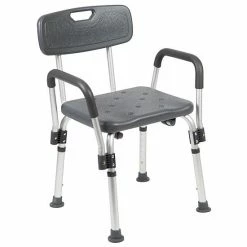 Emma+Oliver Emma And Oliver 300 Lb. Capacity Adjustable White Bath & Shower Chair With Depth Adjustable Back Gray 5 Emma+Oliver Emma And Oliver 300 Lb. Capacity Adjustable White Bath & Shower Chair With Depth Adjustable Back Gray -Emma+Oliver shop unnamed file 724