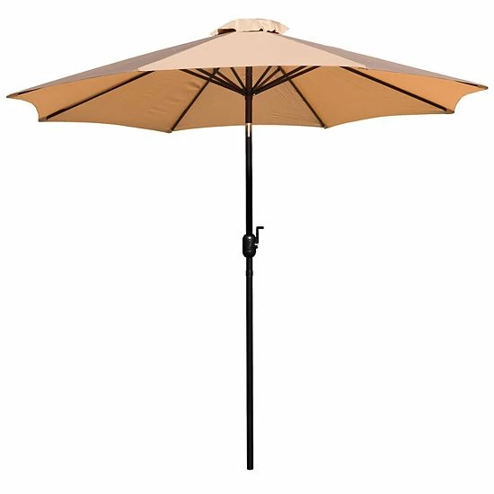 Emma+Oliver Emma And Oliver 9' Red Outdoor Patio Umbrella-Crank & Tilt Function - 1.5" Diameter Steel Pole 1 Emma+Oliver Emma And Oliver 9' Red Outdoor Patio Umbrella-Crank & Tilt Function - 1.5" Diameter Steel Pole
