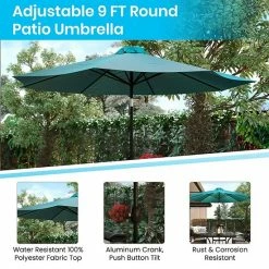 Emma+Oliver Emma And Oliver 9' Red Outdoor Patio Umbrella-Crank & Tilt Function - 1.5" Diameter Steel Pole 10 Emma+Oliver Emma And Oliver 9' Red Outdoor Patio Umbrella-Crank & Tilt Function - 1.5" Diameter Steel Pole -Emma+Oliver shop unnamed file 728