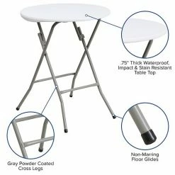 Emma+Oliver Emma And Oliver 2-Foot Round Granite White Plastic Folding Table - Banquet / Event Folding Table 7 Emma+Oliver Emma And Oliver 2-Foot Round Granite White Plastic Folding Table - Banquet / Event Folding Table -Emma+Oliver shop unnamed file 759