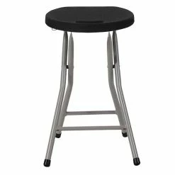 Emma+Oliver Emma And Oliver Portable Foldable Sports Black Plastic Stool With Metal Frame 3 Emma+Oliver Emma And Oliver Portable Foldable Sports Black Plastic Stool With Metal Frame -Emma+Oliver shop unnamed file 791