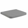 Emma+Oliver Emma And Oliver Nuvola Patio Chair Cushion With Gray Weather-Resistant Polyester Cover, 1.25" Thick Comfort Foam Core & Ties, 19" X 18"