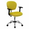 Emma+Oliver Emma And Oliver Mid-Back Navy Mesh Padded Swivel Task Office Chair And Arms