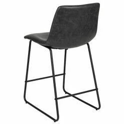 Emma+Oliver Emma And Oliver Set Of 2 Kitchen Counter Height Stool - 24 Inch Gray LeatherSoft Barstool Dark Brown -Emma+Oliver shop unnamed file 82